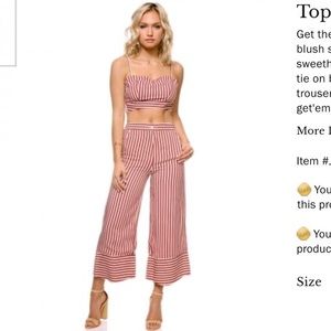 Kittenish Two Piece Monroe Striped Set